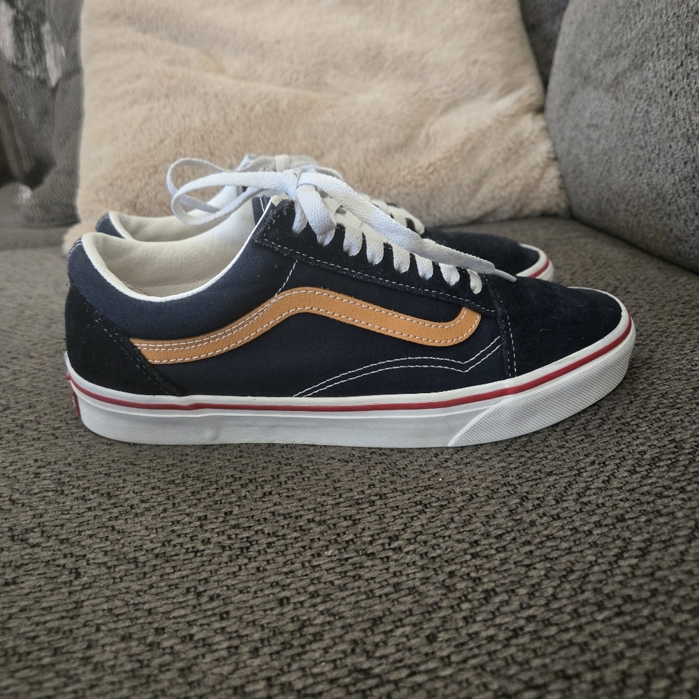 Vans UNISEX Old Skool Tri-Tone Men's Size 7.5 Women's Size 9 Blue & Yellow